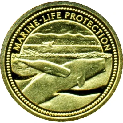 1 Dollar Sperm Whale; Gold Proof Issue back