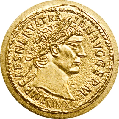 1 Dollar Trajan gold coin back