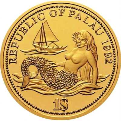 1 Dollar Year of Marine Life Protection - Gold Essai front