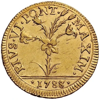 1 Doppia - Pius VI Denomination in exergue front