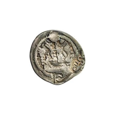 1 Drachm - Anonymous Peroz imitation; Northern Tokharistan; Uncertain Sogdian mint; countermark ND front