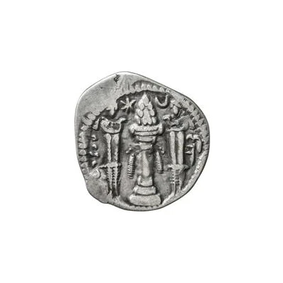 1 Drachm - Khono Peroz imitation; Northern Tokharistan; Uncertain Sogdian mint; countermark ND back