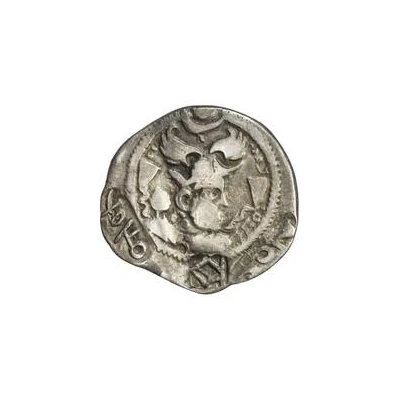 1 Drachm - Khono Peroz imitation; Uncertain Sogdian mint; Northern Tokharistan; countermark ND front