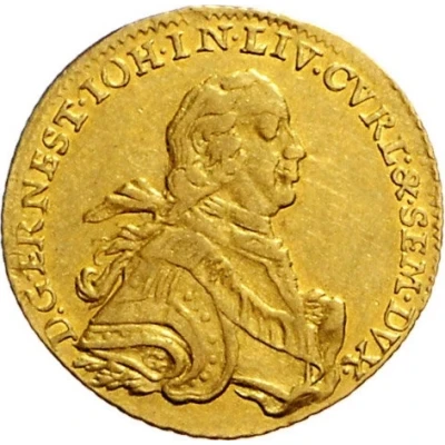 1 Ducat - Ernst Johann von Biron small bust front