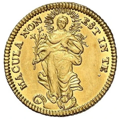 1 Ducat - Francisca Christina of Pfalz-Sulzbach back