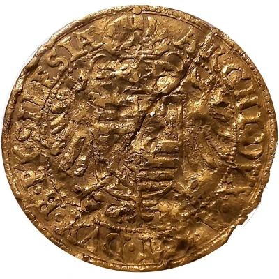 1 Ducat - Rudolph II Date on obverse; Breslau back