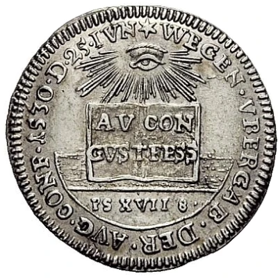 1 Ducat Silver pattern strike; Augsburg Confession back