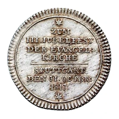 1 Ducat Tricentenary of the Reformation; Silver pattern back