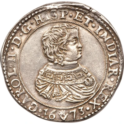 1 Ducaton - Charles II First Bust front