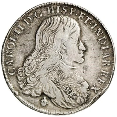 1 Ducaton - Charles II Fourth bust, piedfort of double weight front