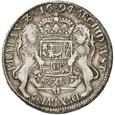 1 Ducaton - Charles II Fourth bust, piedfort of double weight back