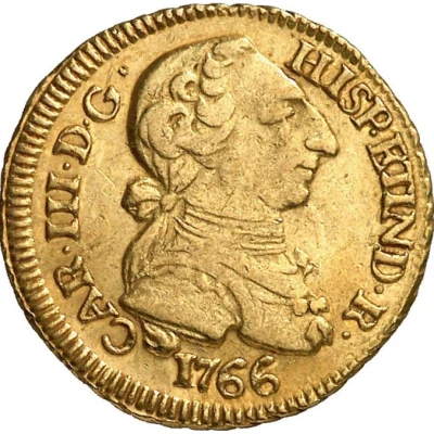 1 Escudo - Charles III bust of Charles III, rat nose type front