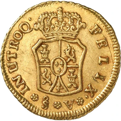 1 Escudo - Charles III bust of Charles III, rat nose type back