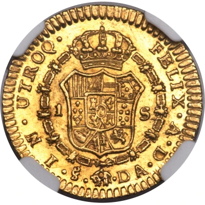 1 Escudo - Charles III bust of Charles III, regular type back