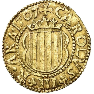 1 Escudo - Charles III pretender front