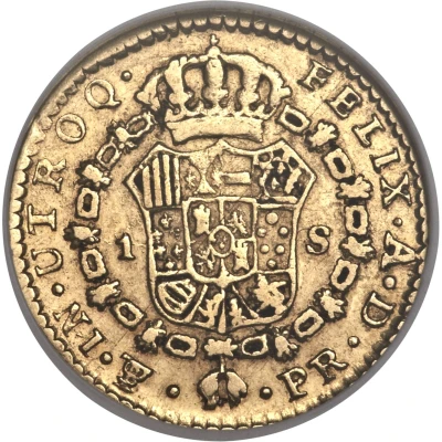 1 Escudo - Charles IV back