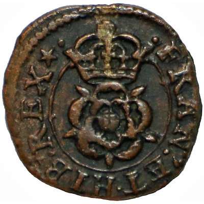 1 Farthing - Charles I Rose issue; type 3 ND back