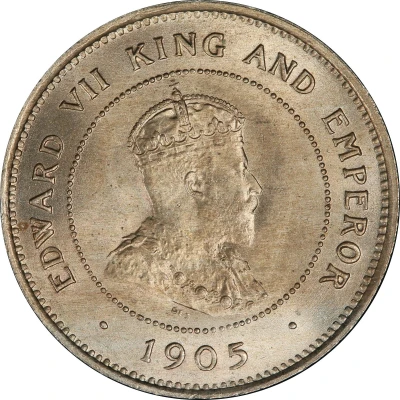 1 Farthing - Edward VII Arms with vertical shading front