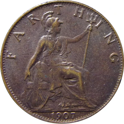 1 Farthing - Edward VII back