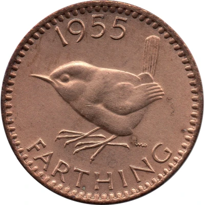 1 Farthing - Elizabeth II 1st portrait; without 'BRITT:OMN' back