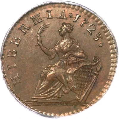 1 Farthing - George I "DEI GRATIA" back