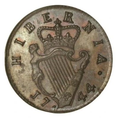 1 Farthing - George II Type II back