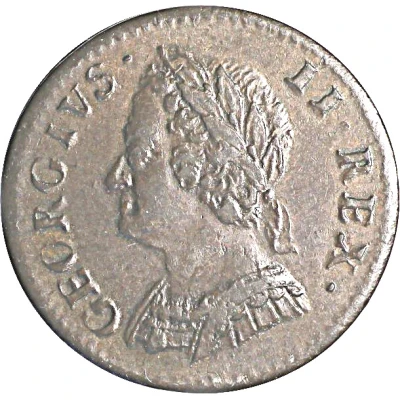 1 Farthing - George II older bust front