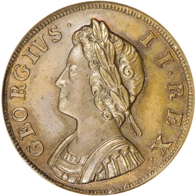 1 Farthing - George II young bust front