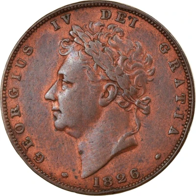 1 Farthing - George IV 2nd issue front