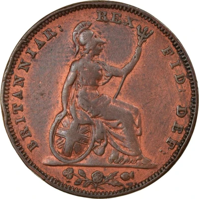 1 Farthing - George IV 2nd issue back