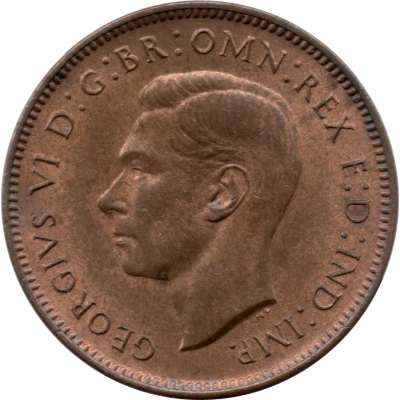 1 Farthing - George VI with 'IND:IMP' front