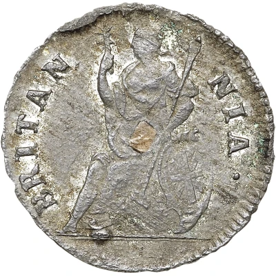 1 Farthing - James II 1st type back