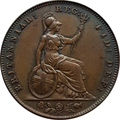 1 Farthing - Victoria 1st portrait back