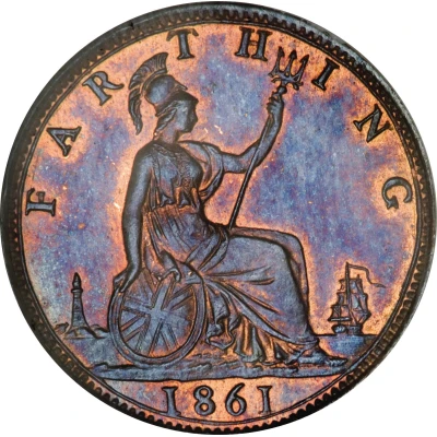 1 Farthing - Victoria 2nd portrait; 1st type back