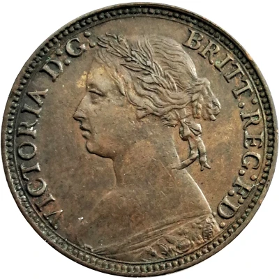 1 Farthing - Victoria 2nd portrait; 2nd type front