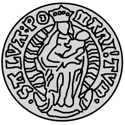 1 Ferding - Wolter von Plettenberg and Jasper Linde Riga; curved shield; child to the right back