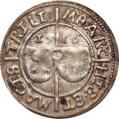 1 Ferding - Wolter von Plettenberg and Jasper Linde Riga; smooth shield; child to the right; right half shaded front