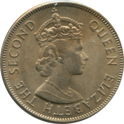 1 Florin - Elizabeth II 1st portrait front