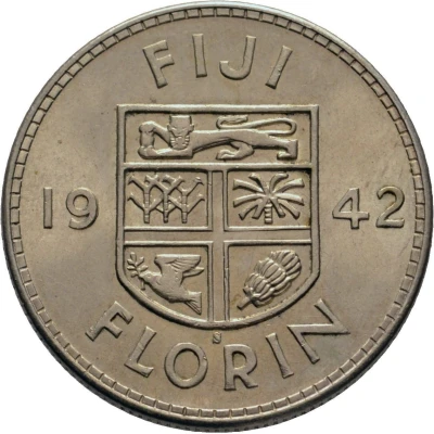 1 Florin - George VI back