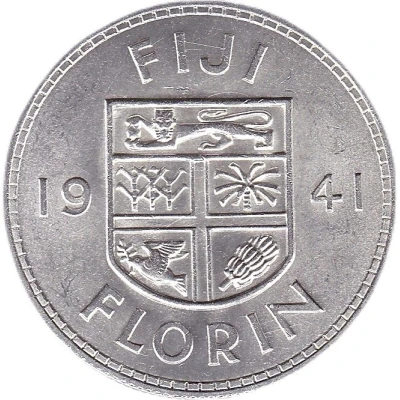 1 Florin - George VI back