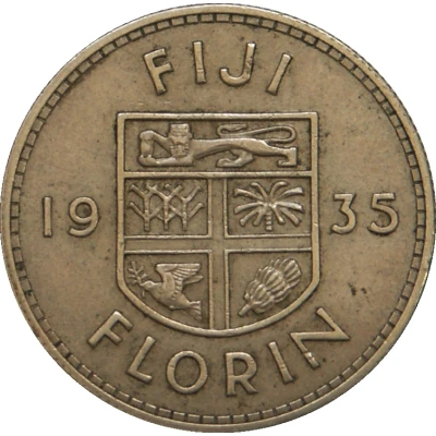 1 Florin - George V back