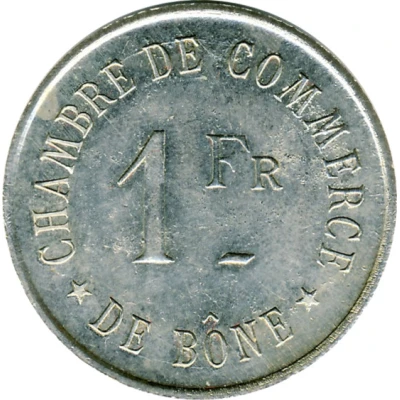 1 Franc Bône Chamber of Commerce ND back