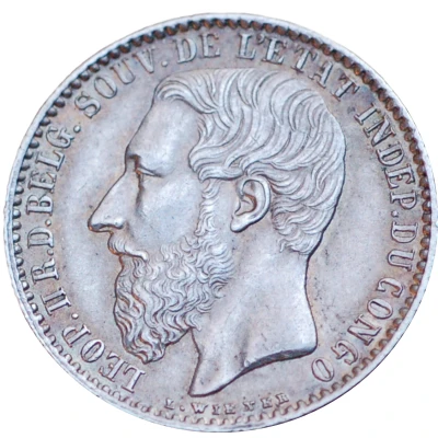 1 Franc - Léopold II front