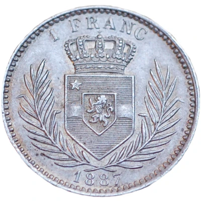 1 Franc - Léopold II back