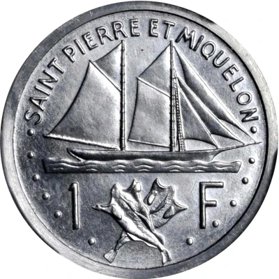 1 Franc Piedfort Essai back