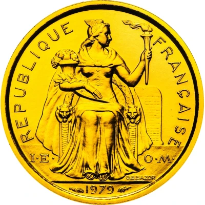 1 Franc Piedfort gold front