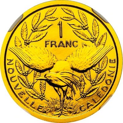 1 Franc Piedfort gold back