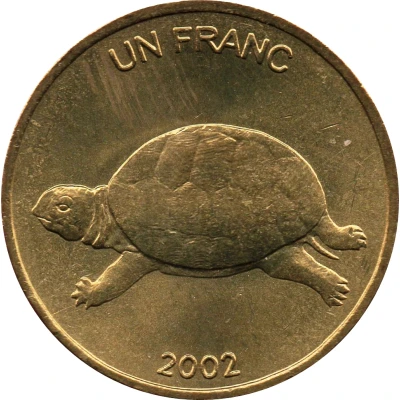 1 Franc Turtle back