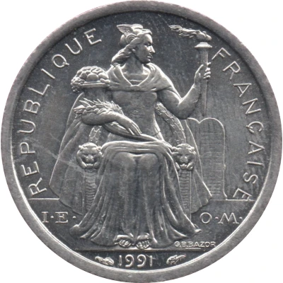 1 Franc with IEOM front