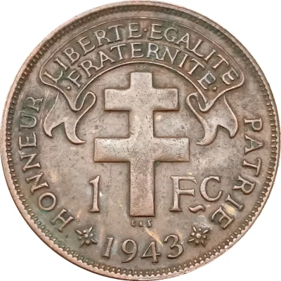 1 Franc with "LIBRE" back